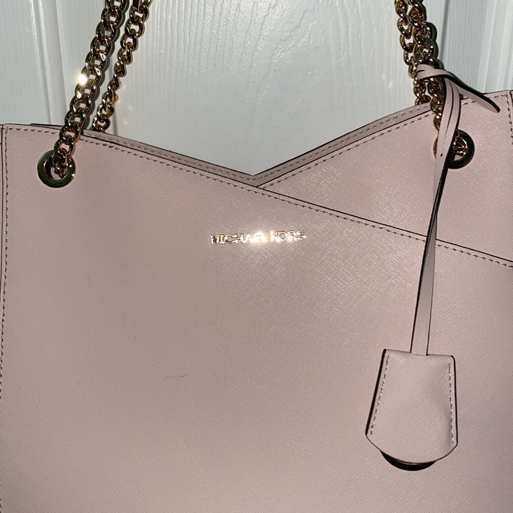 Michael Kors Large Jet Set Logo Shoulder Bag in Light Pink Blush - Picture 3 of 9